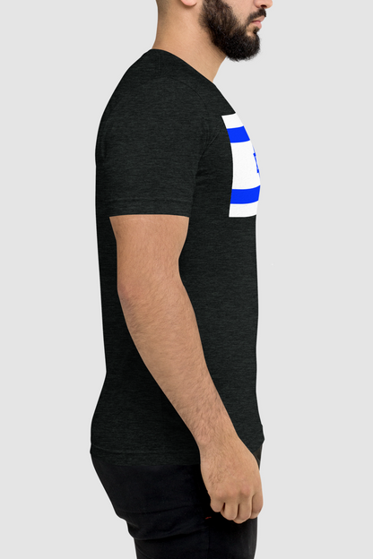 Israel Flag Graphic Print Men's Tri-Blend T-Shirt