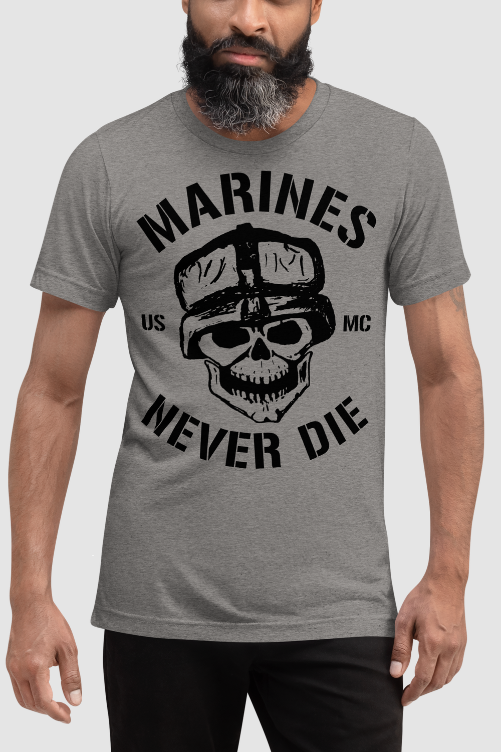 Marines Never Die Men's Tri-Blend T-Shirt