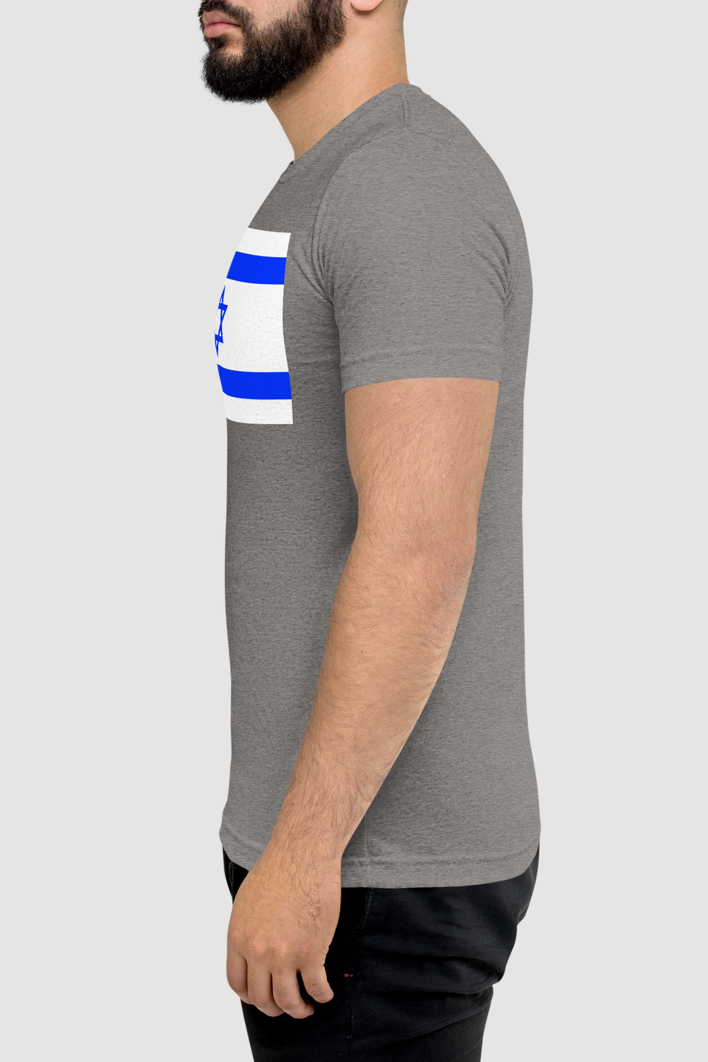 Israel Flag Graphic Print Men's Tri-Blend T-Shirt