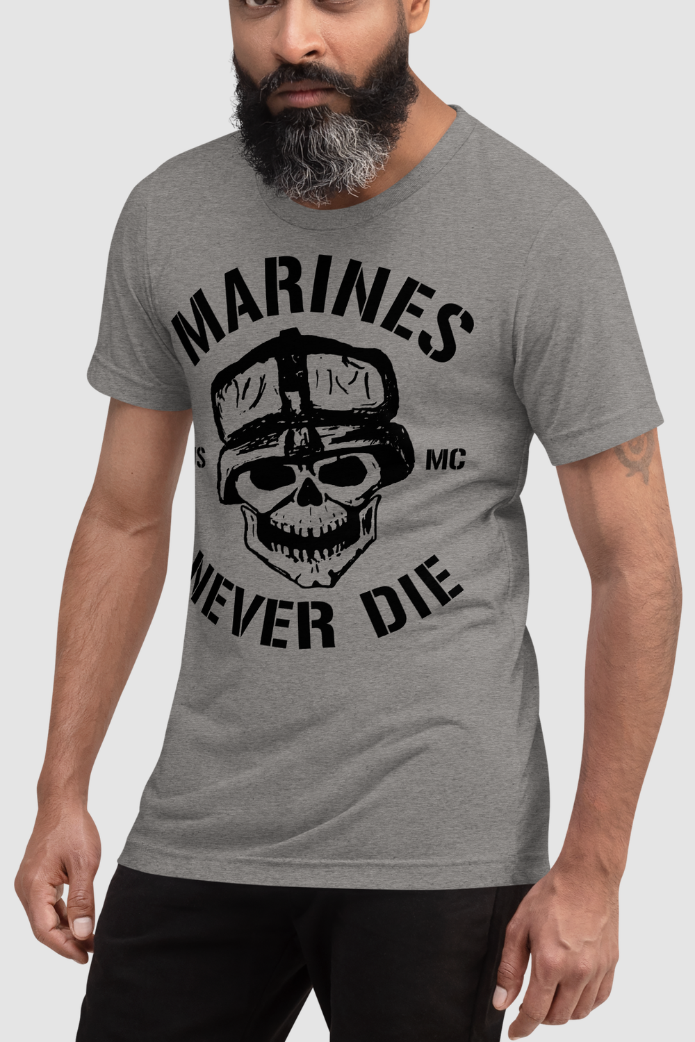 Marines Never Die Men's Tri-Blend T-Shirt