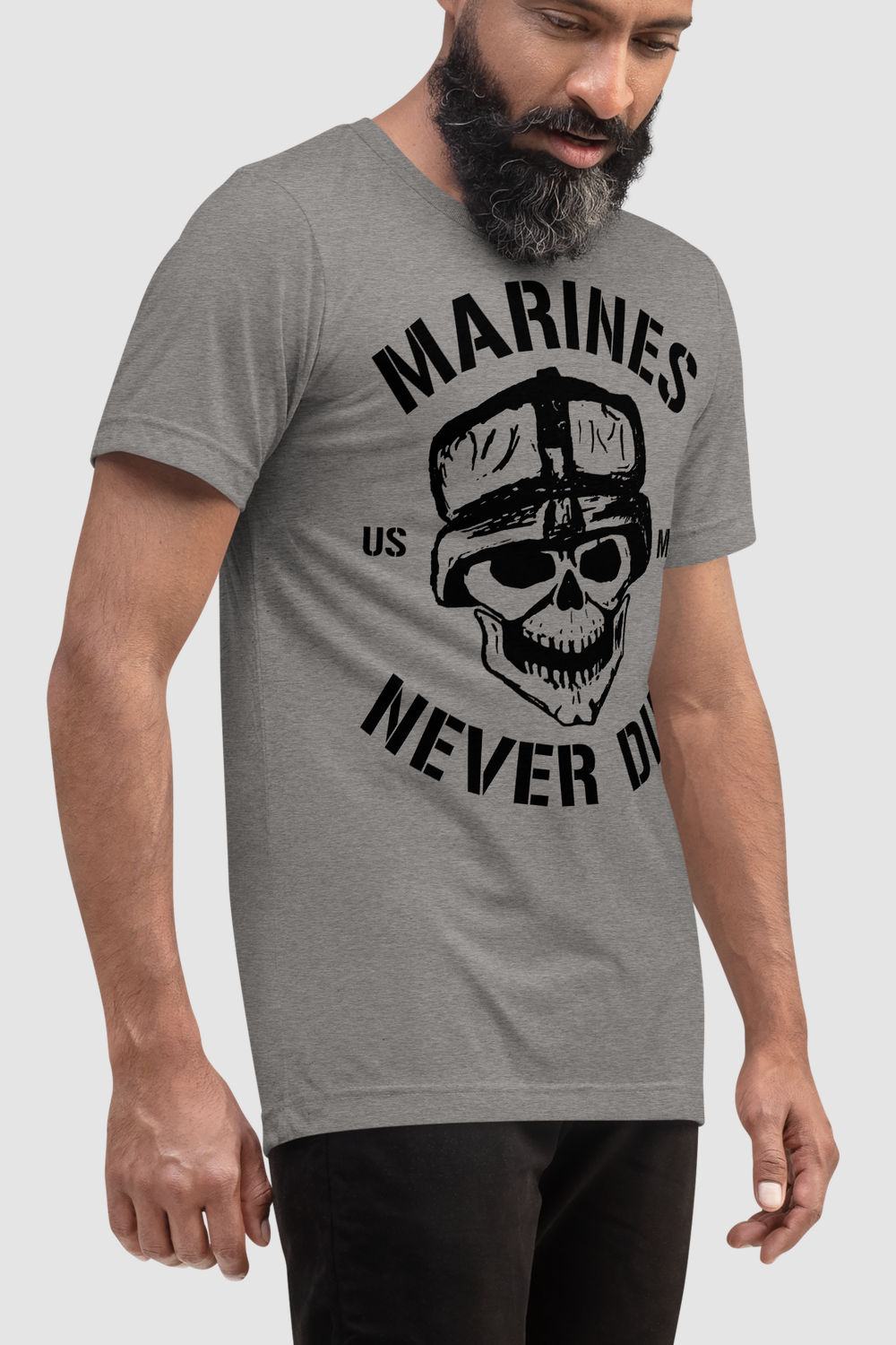 Marines Never Die Men's Tri-Blend T-Shirt