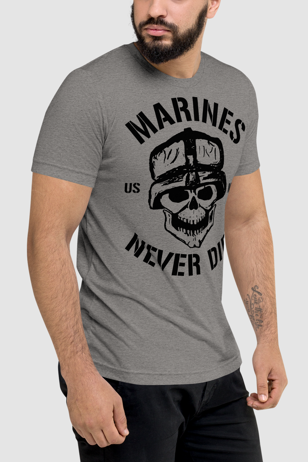 Marines Never Die Men's Tri-Blend T-Shirt