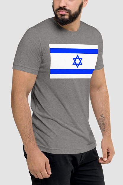 Israel Flag Graphic Print Men's Tri-Blend T-Shirt