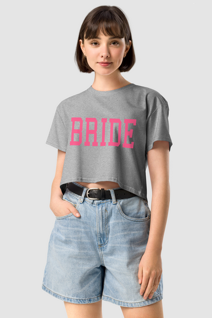 Big Bride Text Women's Relaxed Crop Top T-Shirt