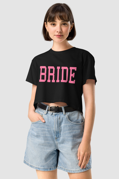 Big Bride Text Women's Relaxed Crop Top T-Shirt