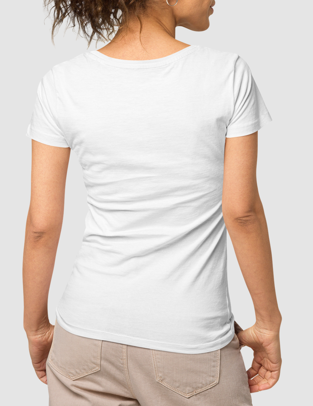 Marquise du Châtelet Women's Organic White Round Neck T-Shirt - OniTakai