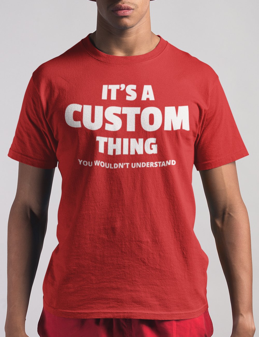 Customizable It's A Custom Thing You Wouldn't Understand Men's Classic Red T-Shirt - OniTakai